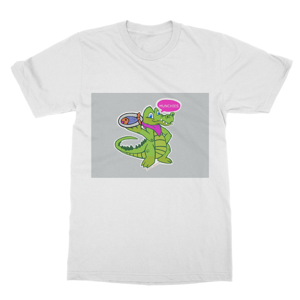 Diner Croc Classic Adult T-Shirt in various colors, showcasing soft fabric and round neck design.