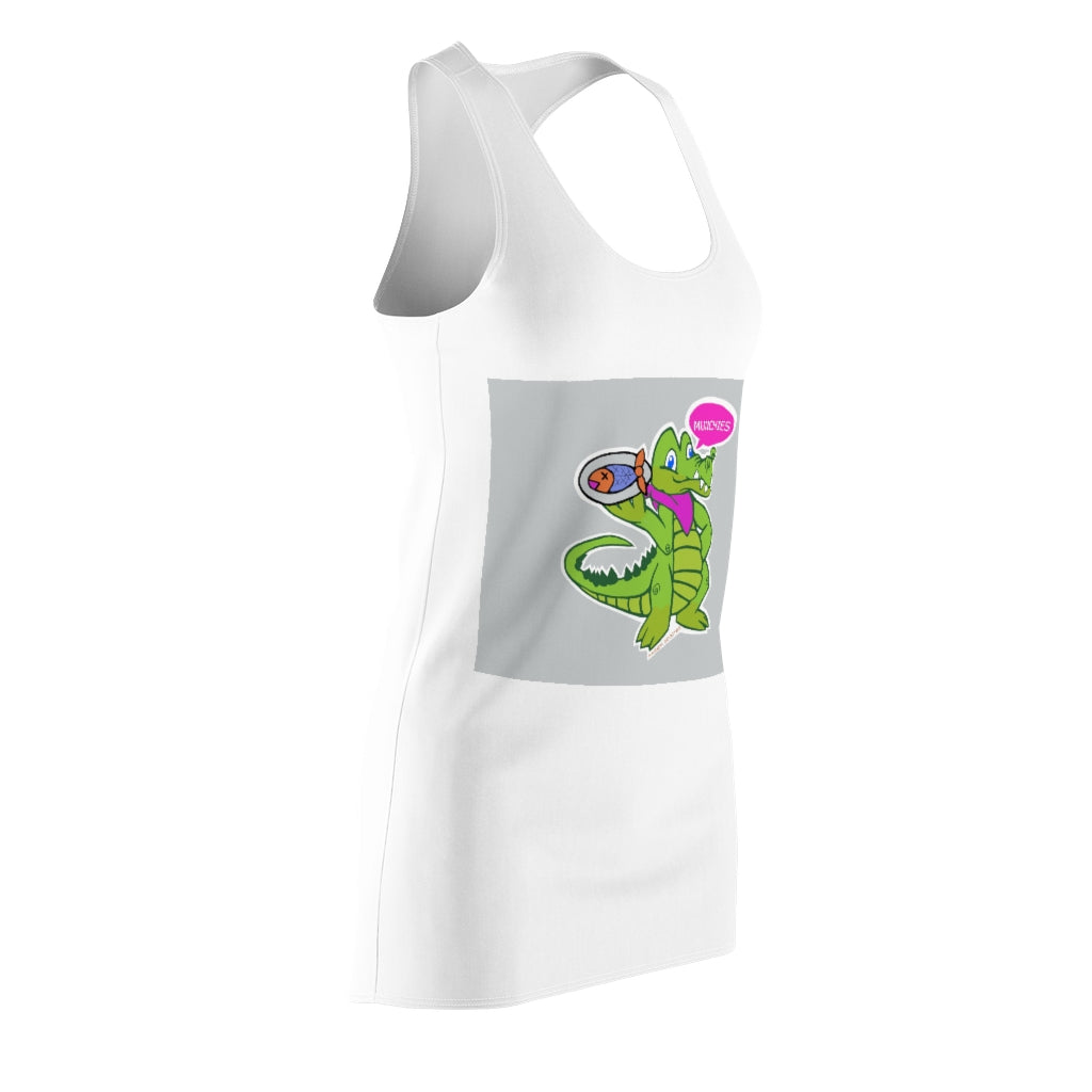 Diner Croc Women's Cut & Sew Racerback Dress showcasing a stylish and feminine design with a sporty racerback style.