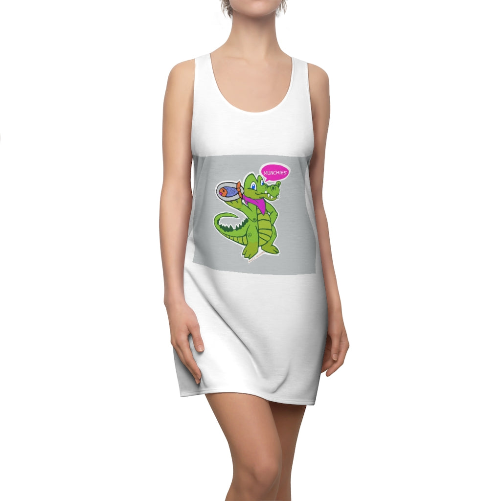 Diner Croc Women's Cut & Sew Racerback Dress showcasing a stylish and feminine design with a sporty racerback style.