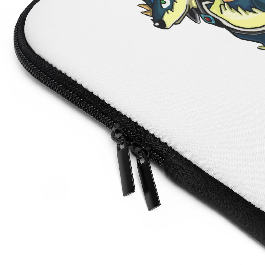 Doffis Laptop Sleeve featuring a customizable front and black polyester back, designed for protection and style.