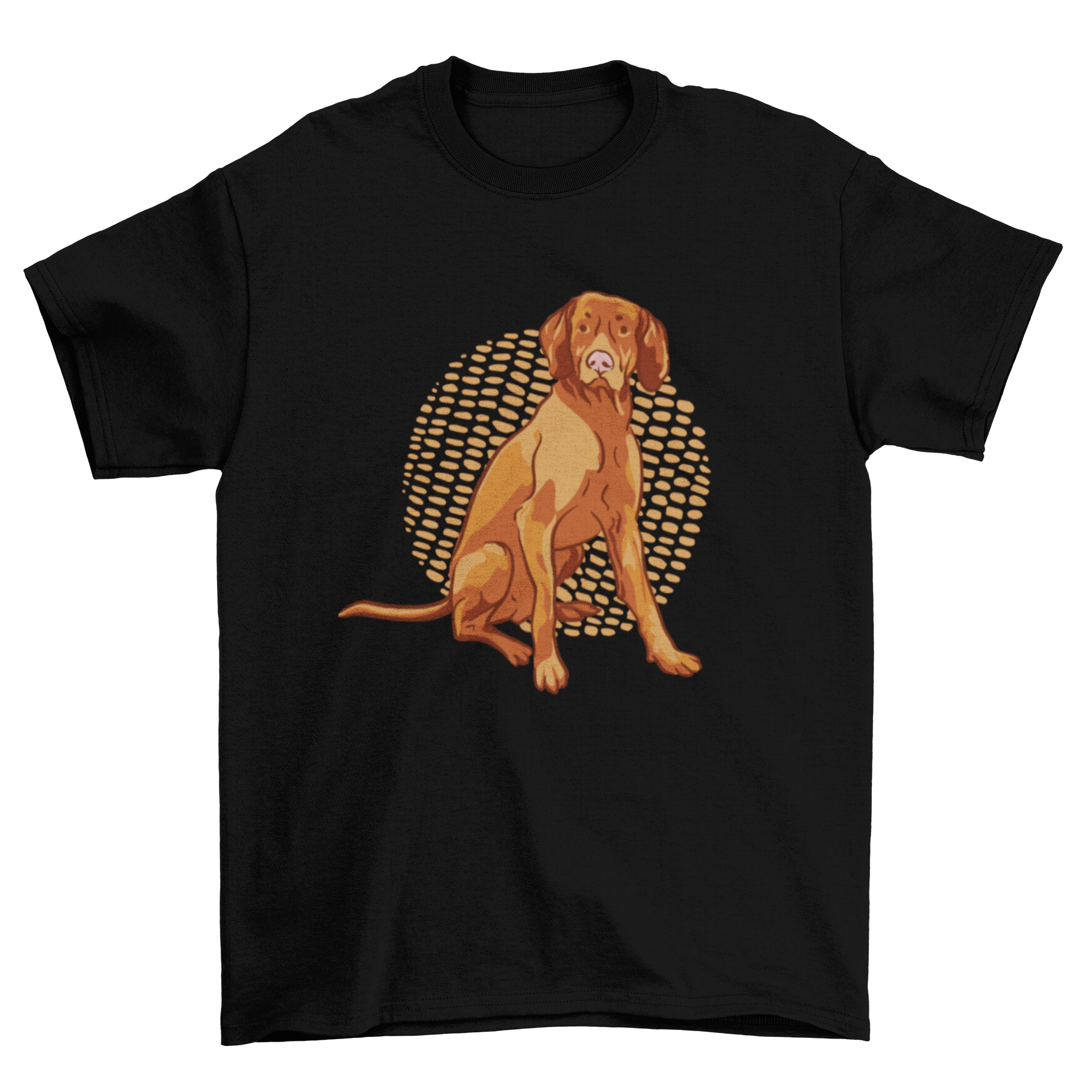 A stylish t-shirt featuring a cute illustration of a Munsterlander dog, perfect for dog lovers.