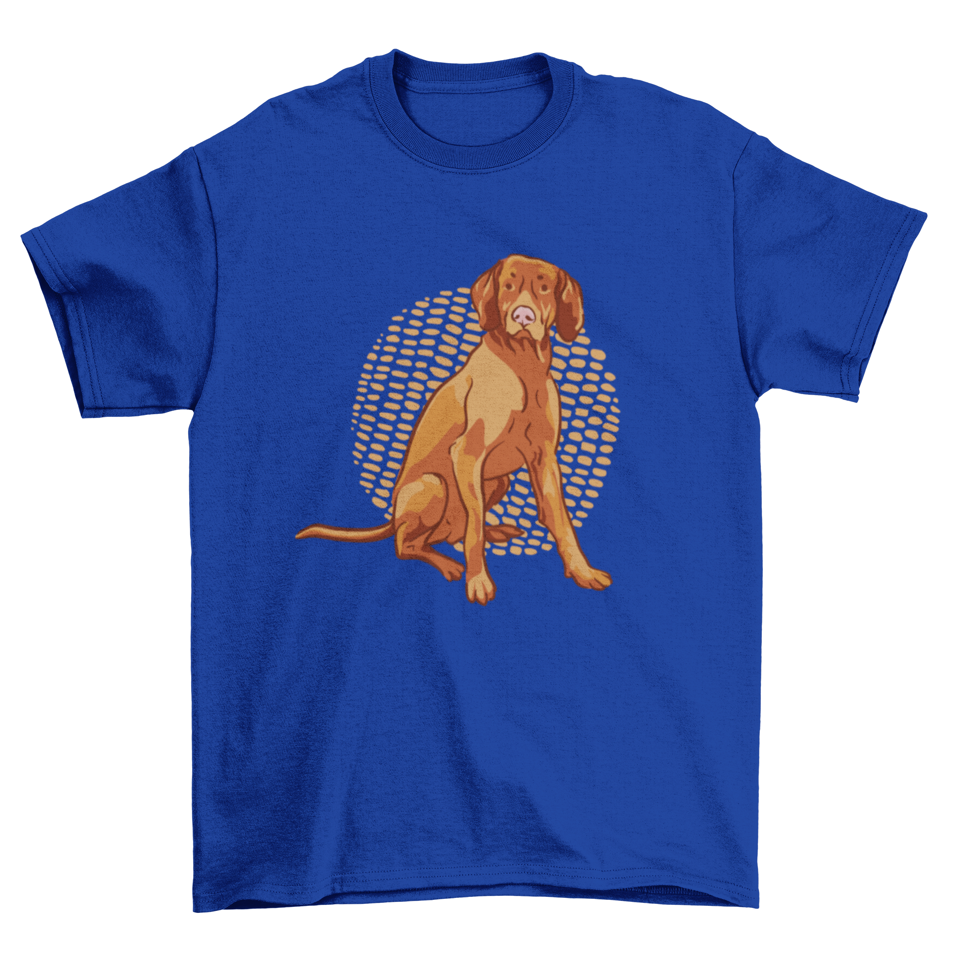 A stylish t-shirt featuring a cute illustration of a Munsterlander dog, perfect for dog lovers.