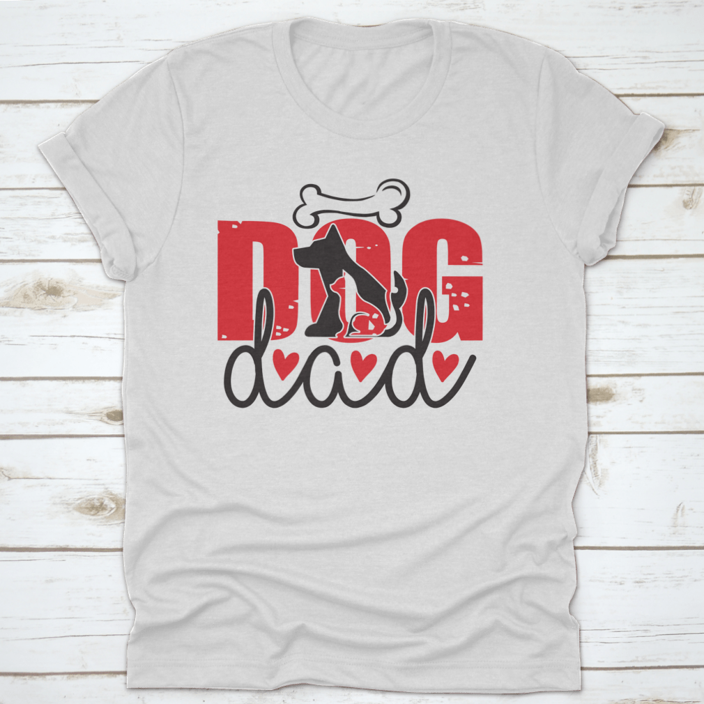 A comfortable Dog Dad T-Shirt made from 100% cotton, featuring a classic fit and stylish design for dog lovers.