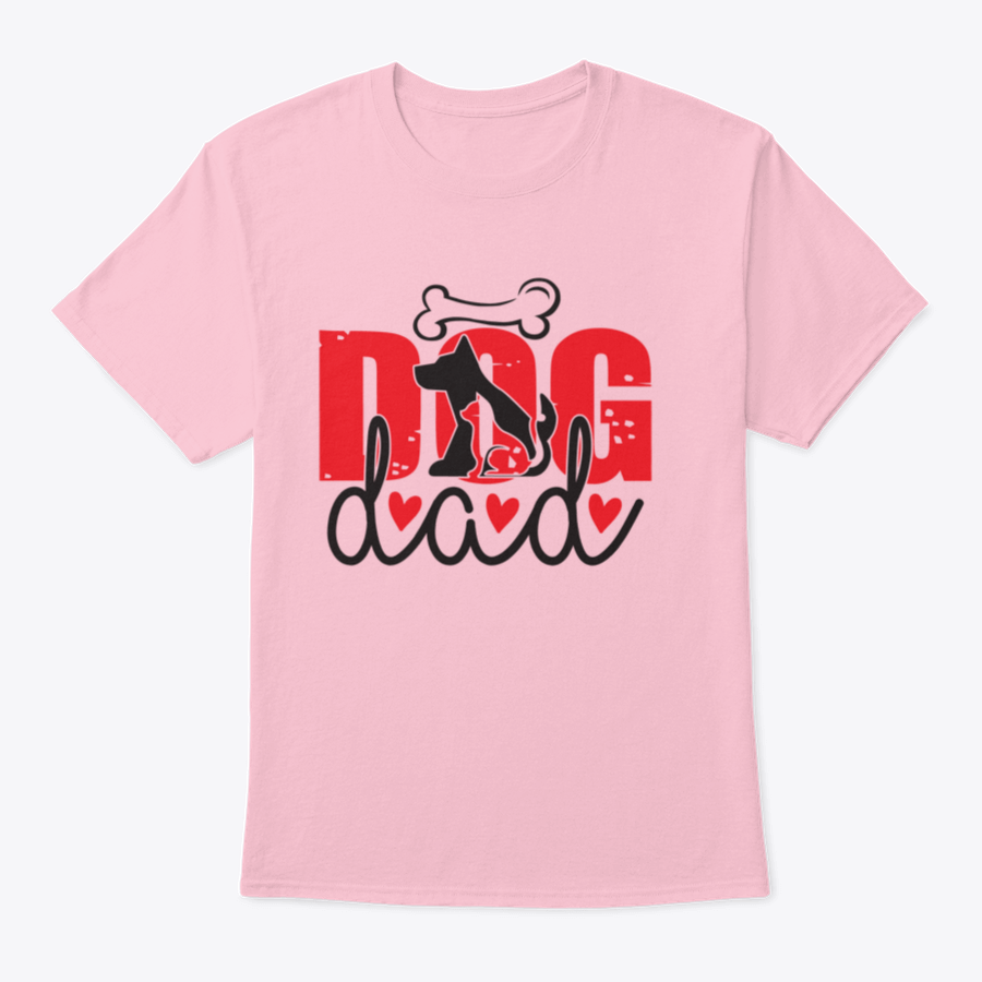 A comfortable Dog Dad T-Shirt made from 100% cotton, featuring a classic fit and stylish design for dog lovers.