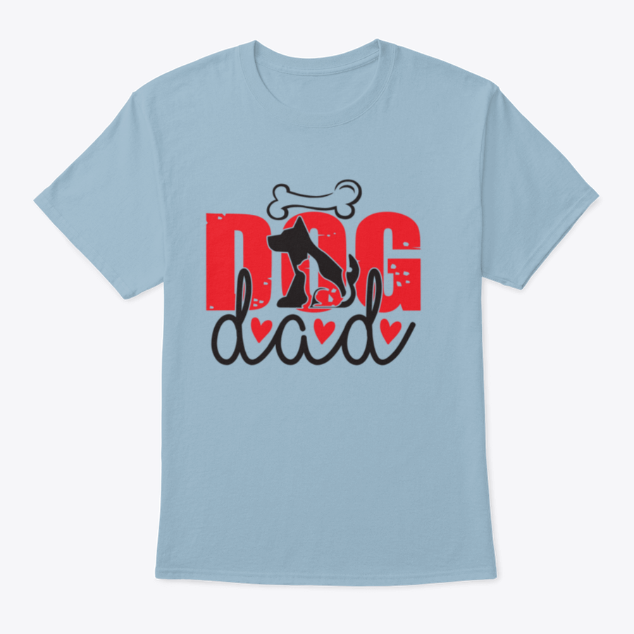 A comfortable Dog Dad T-Shirt made from 100% cotton, featuring a classic fit and stylish design for dog lovers.