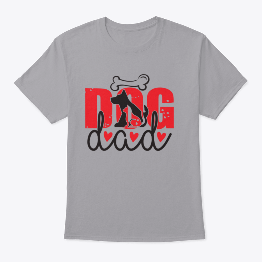 A comfortable Dog Dad T-Shirt made from 100% cotton, featuring a classic fit and stylish design for dog lovers.