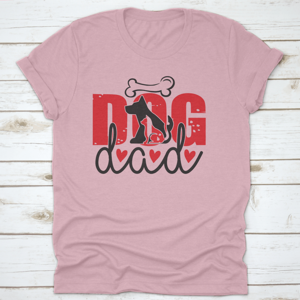 A comfortable Dog Dad T-Shirt made from 100% cotton, featuring a classic fit and stylish design for dog lovers.