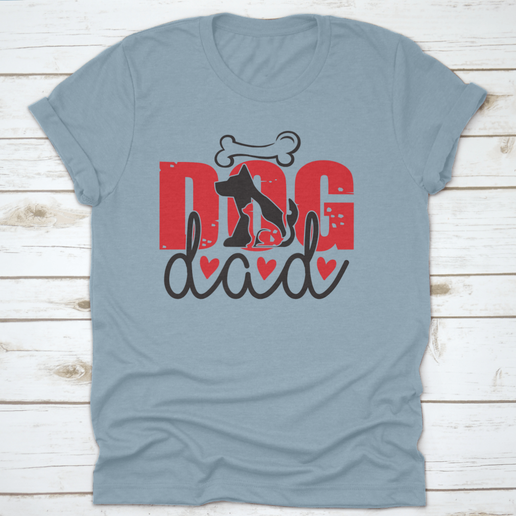 A comfortable Dog Dad T-Shirt made from 100% cotton, featuring a classic fit and stylish design for dog lovers.