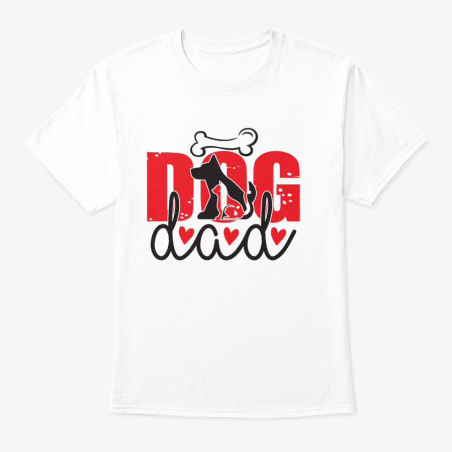 A comfortable Dog Dad T-Shirt made from 100% cotton, featuring a classic fit and stylish design for dog lovers.