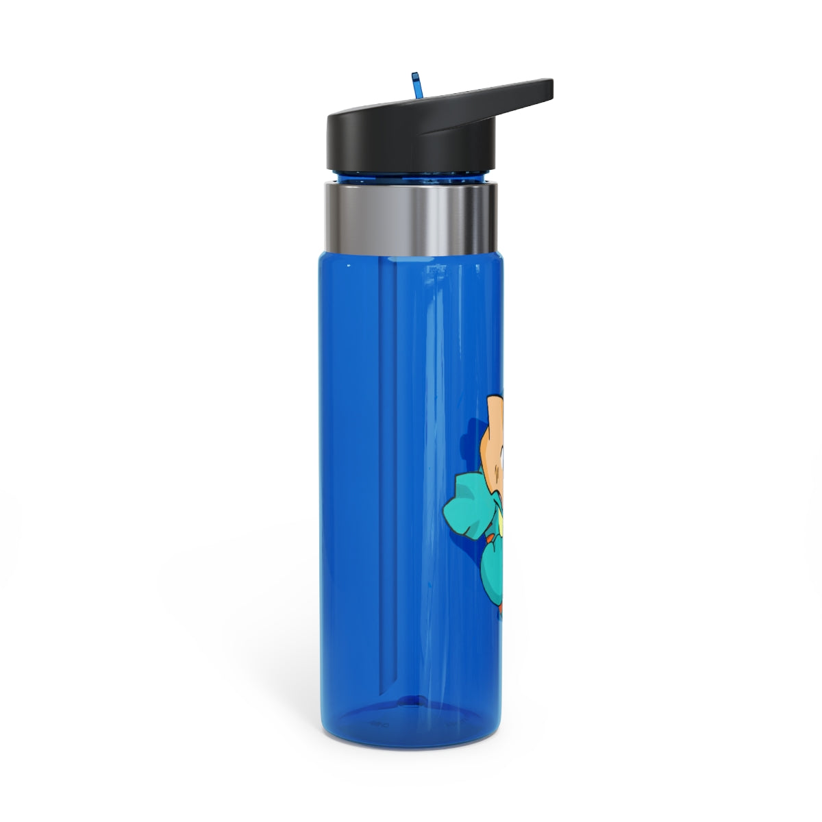 Dogat Kensington Tritan™ Sport Bottle in vibrant colors with a carabiner hook, showcasing its sleek design and spill-resistant lid.