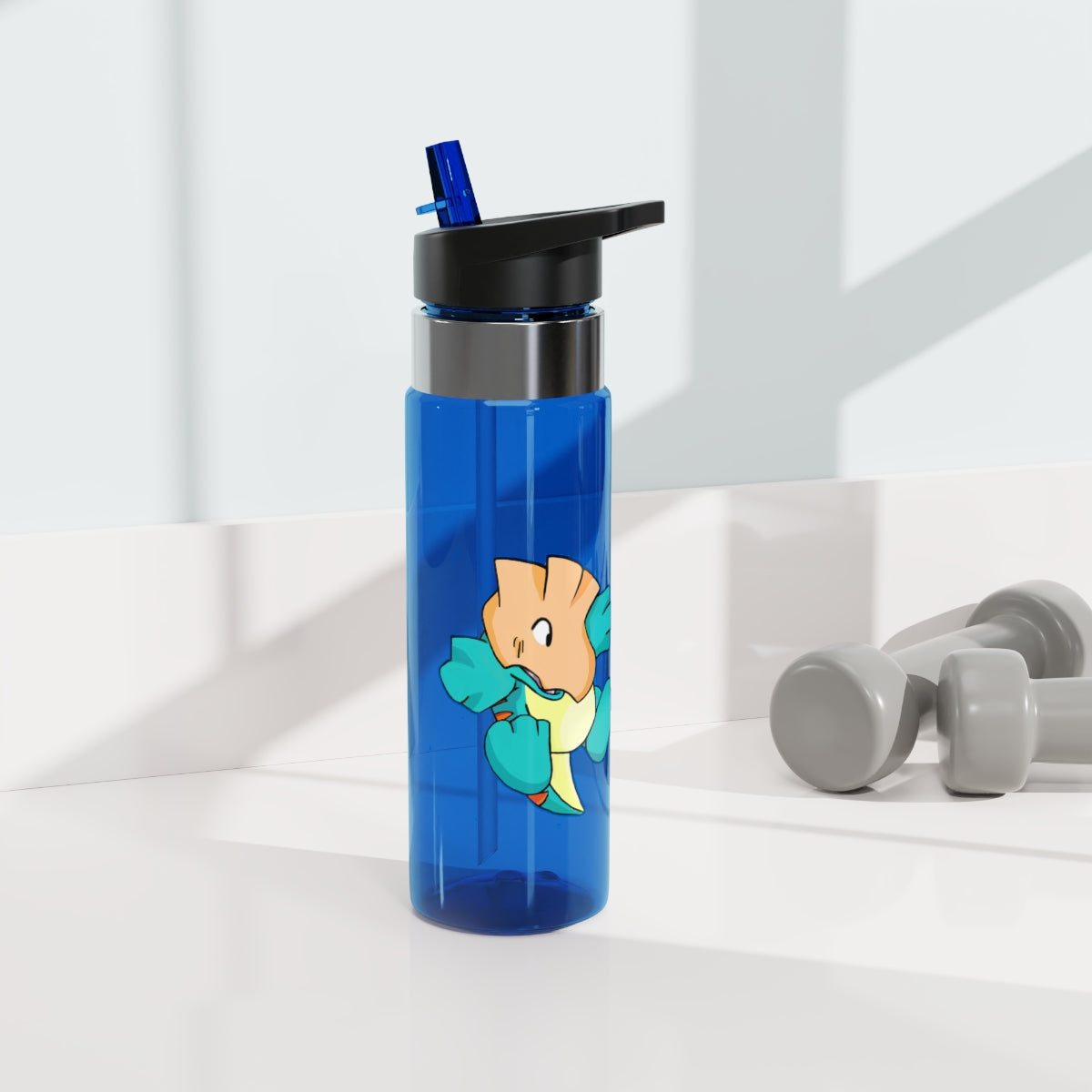 Dogat Kensington Tritan™ Sport Bottle in vibrant colors with a carabiner hook, showcasing its sleek design and spill-resistant lid.