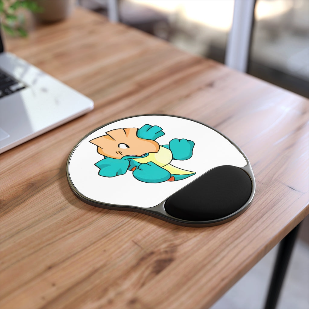 Dogat Mouse Pad featuring ergonomic Memory Foam™ wrist rest and customizable neoprene insert, designed for comfort and style.