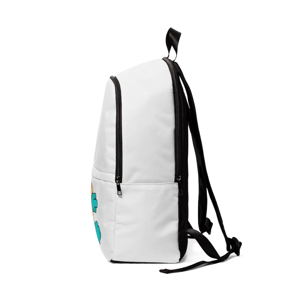 Dogat Unisex Fabric Backpack in soft nylon, featuring adjustable straps and a padded back panel, perfect for school and travel.