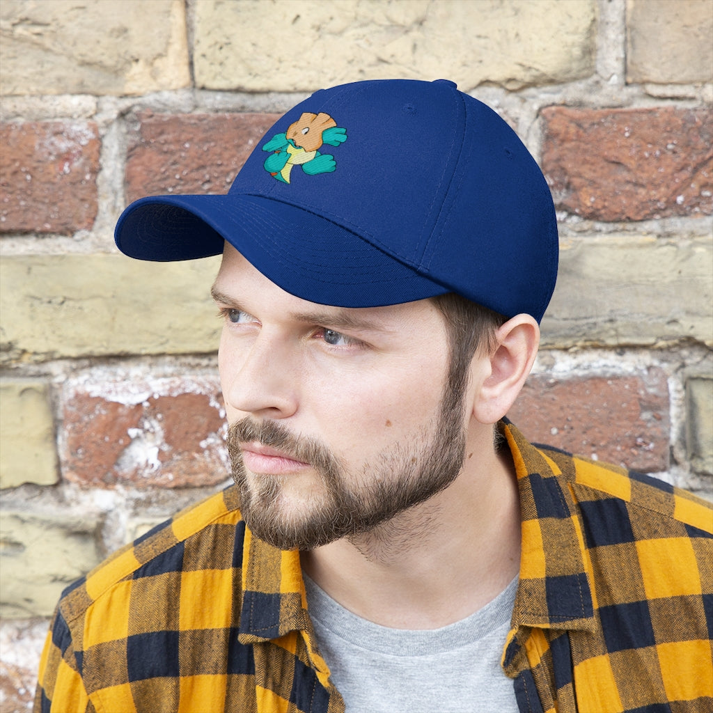 Dogat Unisex Twill Hat in classic design, made of 100% cotton twill with adjustable Velcro closure, perfect for outdoor activities.