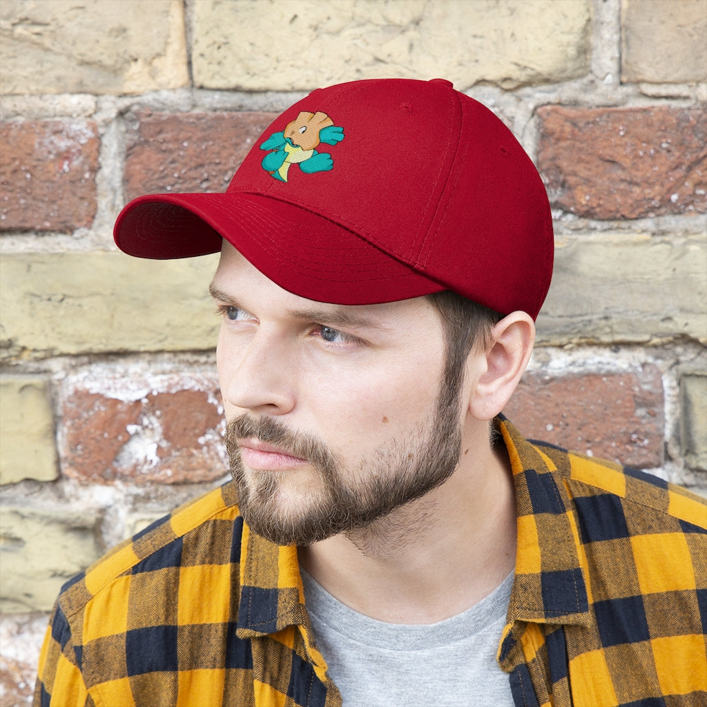 Dogat Unisex Twill Hat in classic design, made of 100% cotton twill with adjustable Velcro closure, perfect for outdoor activities.