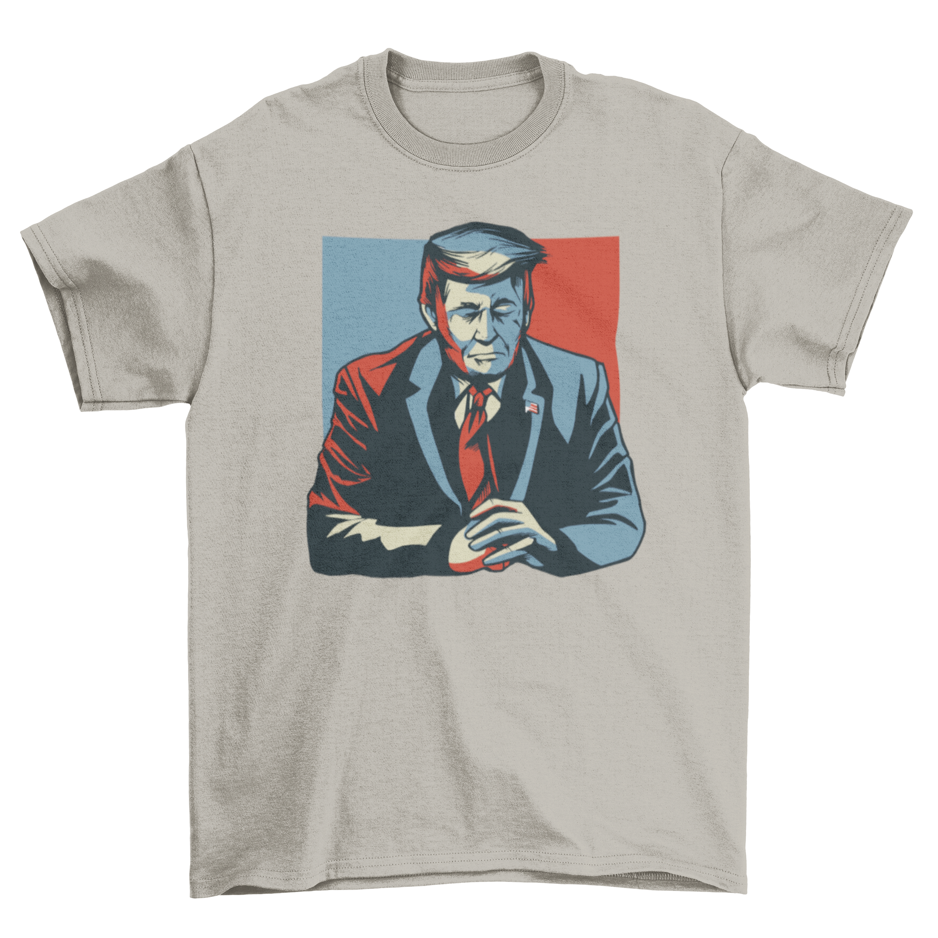 Donald Trump eyes closed t-shirt featuring a unique illustration of the former president with his eyes shut, printed on a comfortable fabric.