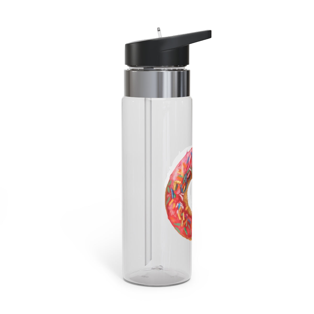 Donut Kensington Tritan™ Sport Bottle in vibrant colors with a carabiner hook, showcasing its sleek design and spill-resistant lid.