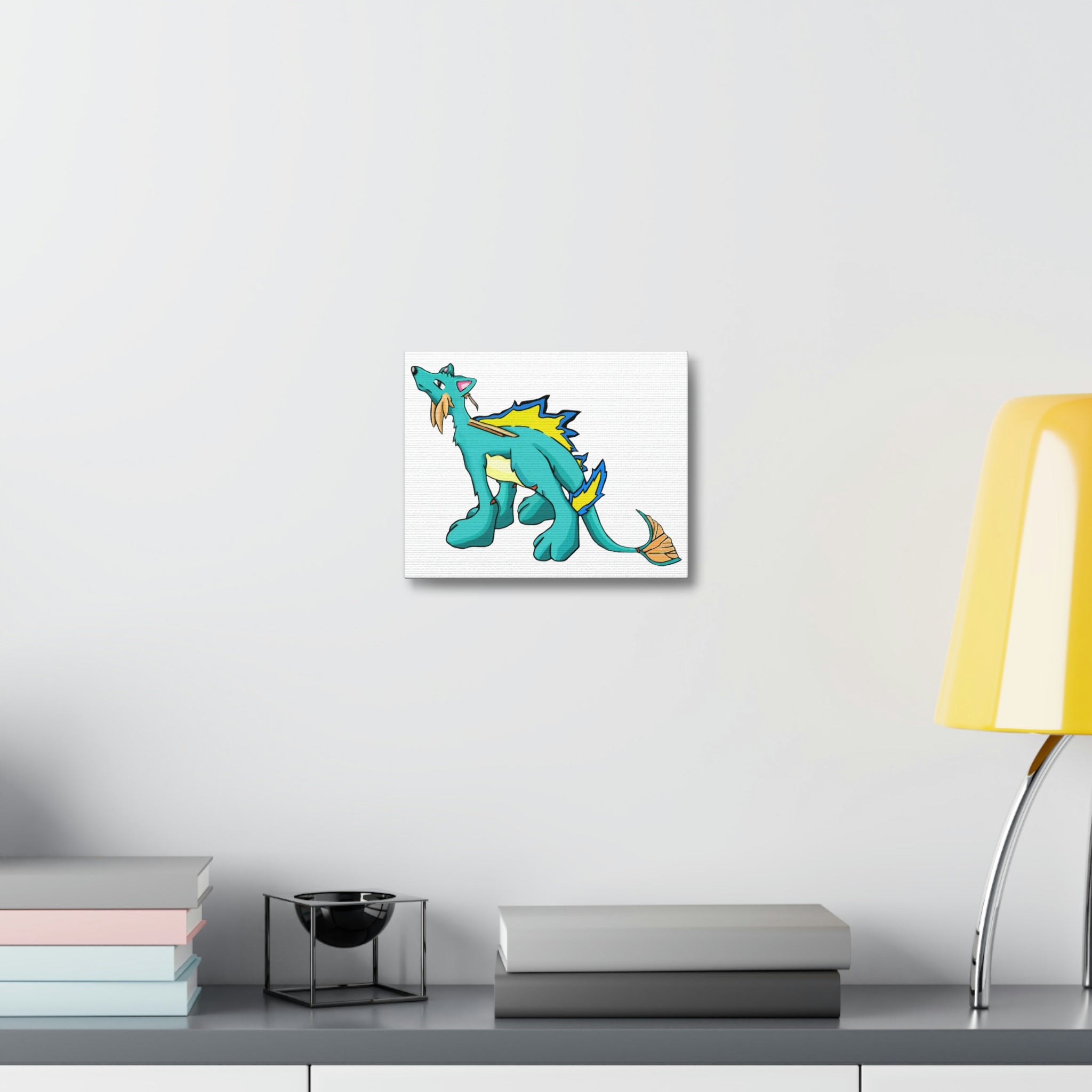 Doudro Stretched Canvas featuring vibrant artwork on a durable wooden frame, ideal for indoor decoration.