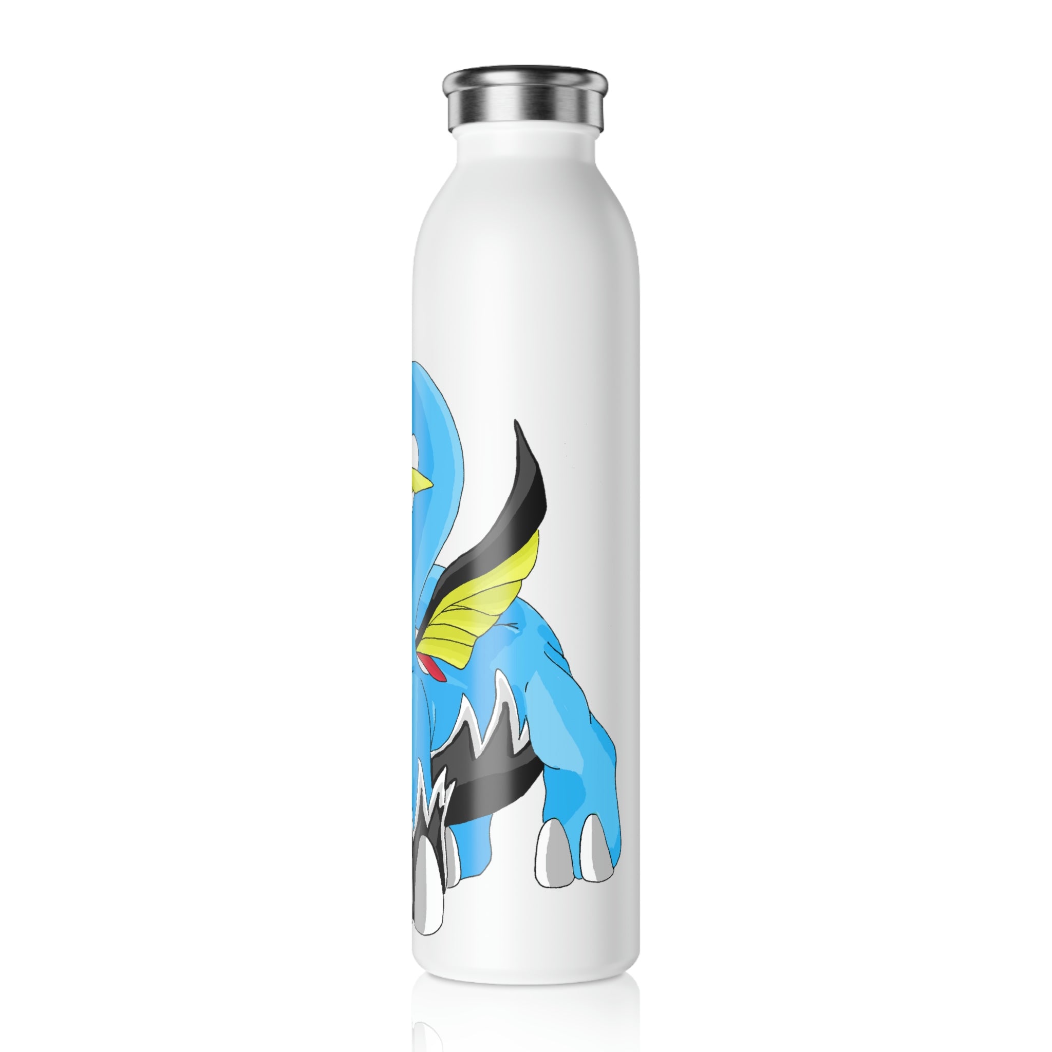 Dragigas Slim Water Bottle with matte finish and silver cap, showcasing customizable design options.