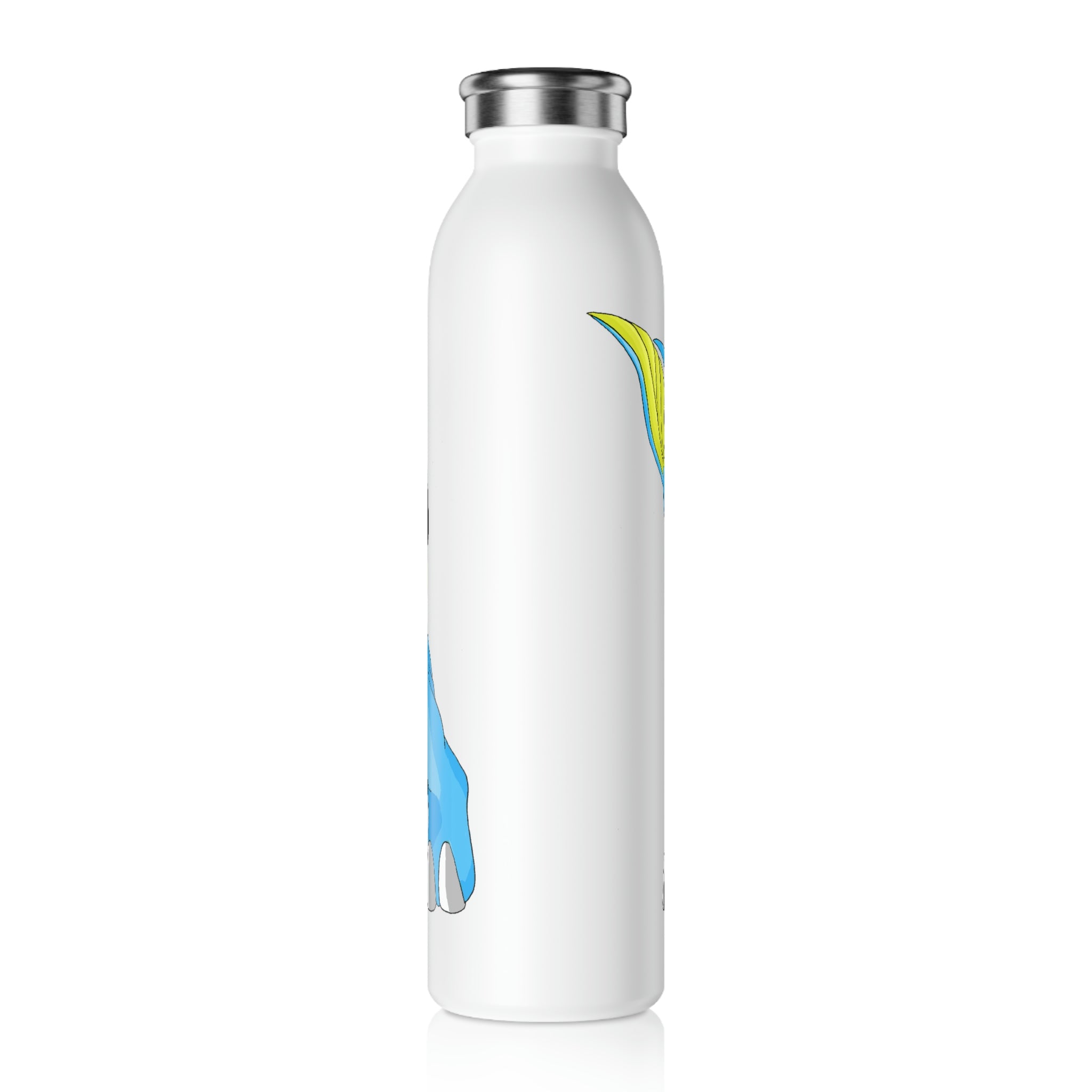 Dragigas Slim Water Bottle with matte finish and silver cap, showcasing customizable design options.