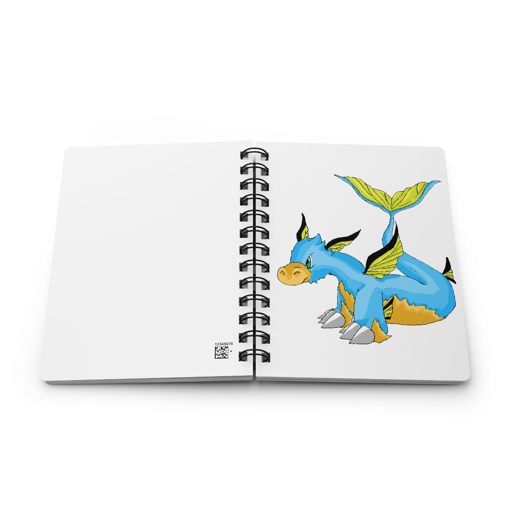 Drago Spiral Bound Journal with glossy laminated cover and lined pages, perfect for writing and personalizing.