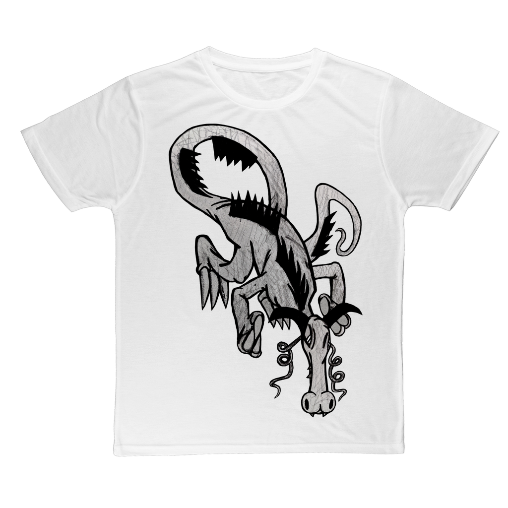 Dragon Classic Sublimation Adult T-Shirt made from 100% polyester, featuring a soft cotton-like feel, ideal for vibrant sublimation printing.