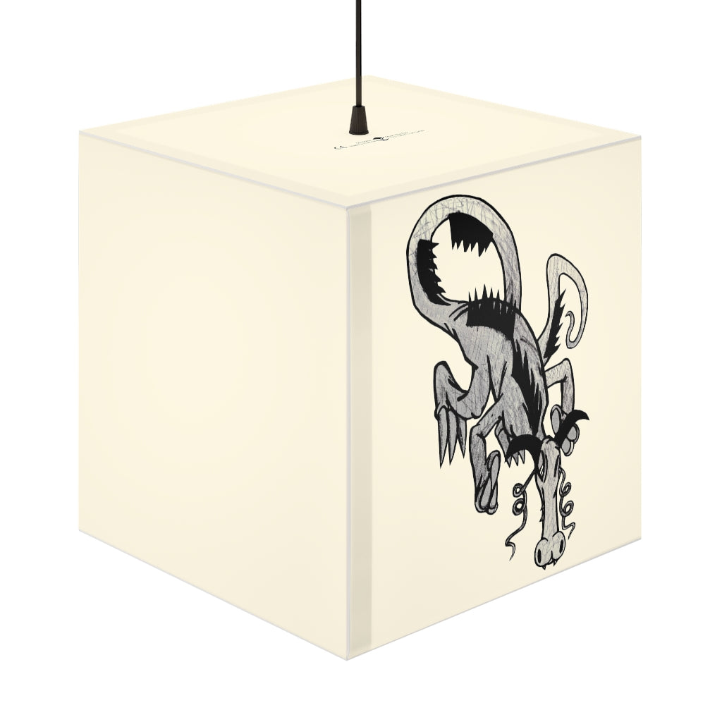 A beautifully designed Dragon Personalized Lamp in a cube shape, showcasing its unique light patterns and colors, perfect for home decor.