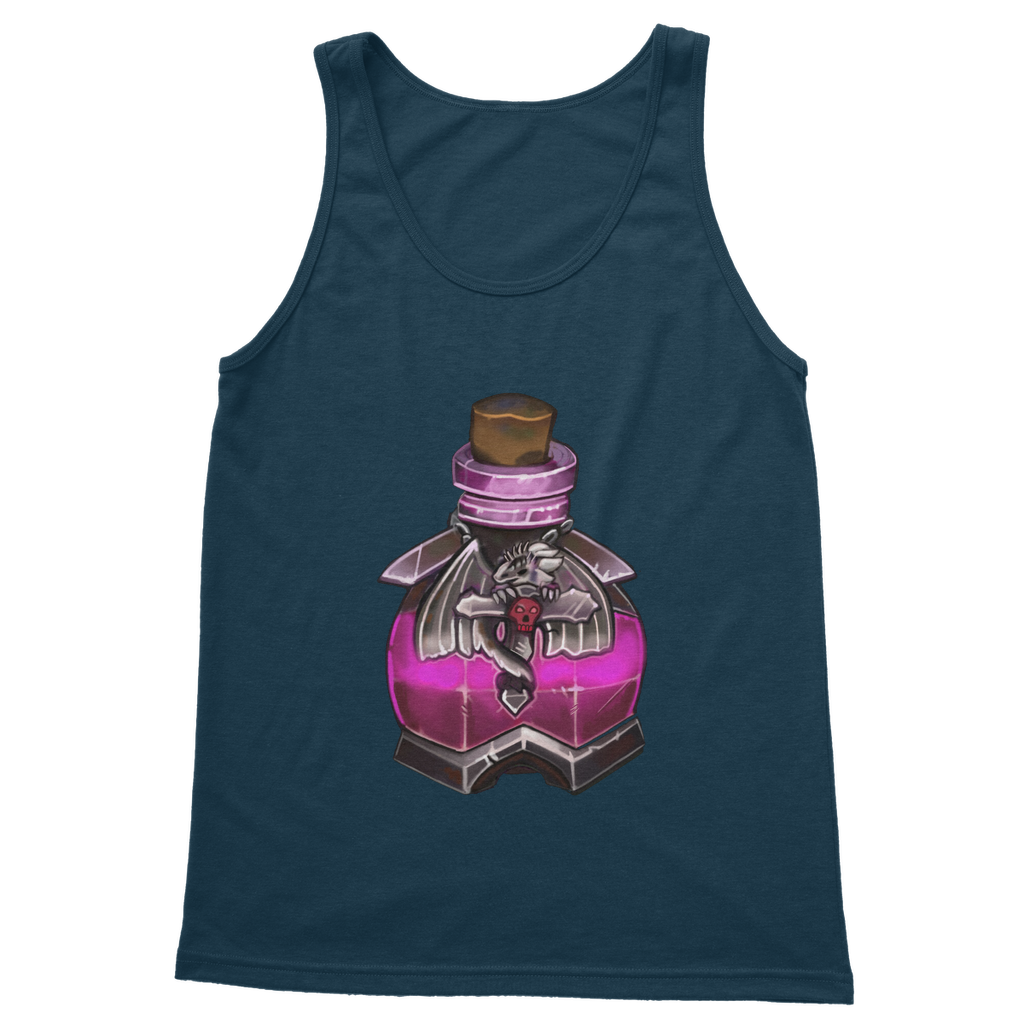 Dragon Potion Classic Adult Vest Top in various colors, showcasing its unisex design and high-quality fabric.