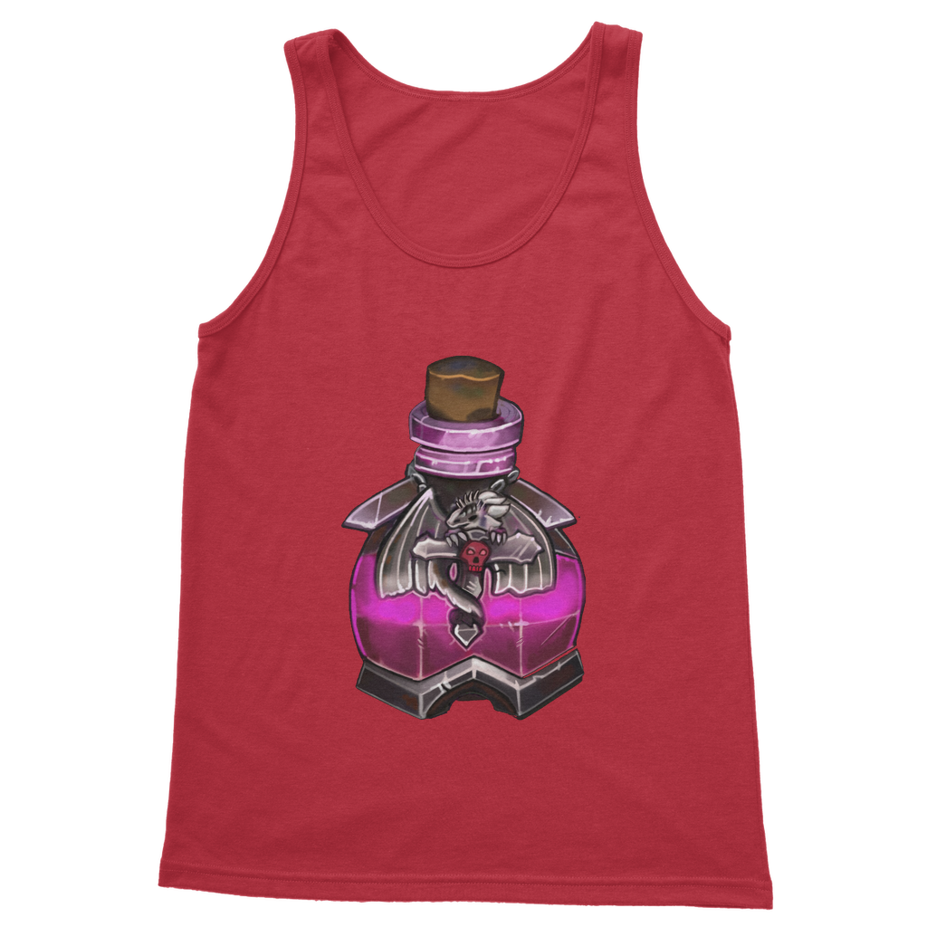 Dragon Potion Classic Adult Vest Top in various colors, showcasing its unisex design and high-quality fabric.