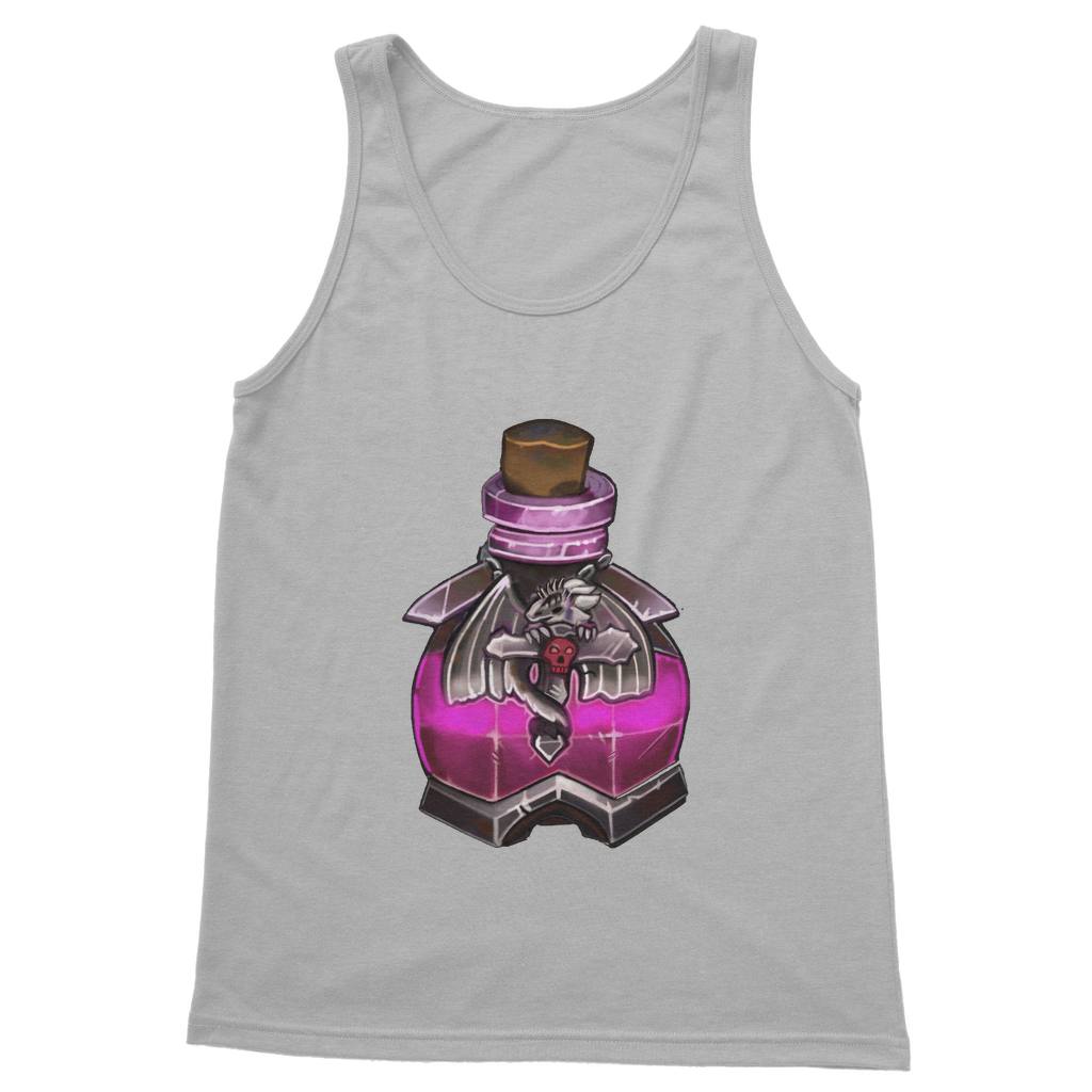 Dragon Potion Classic Adult Vest Top in various colors, showcasing its unisex design and high-quality fabric.