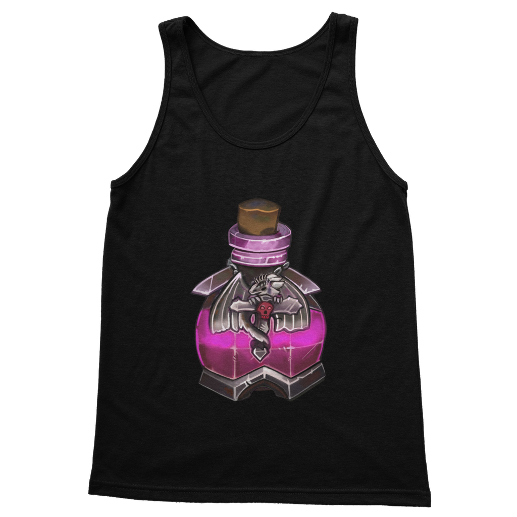 Dragon Potion Classic Adult Vest Top in various colors, showcasing its unisex design and high-quality fabric.