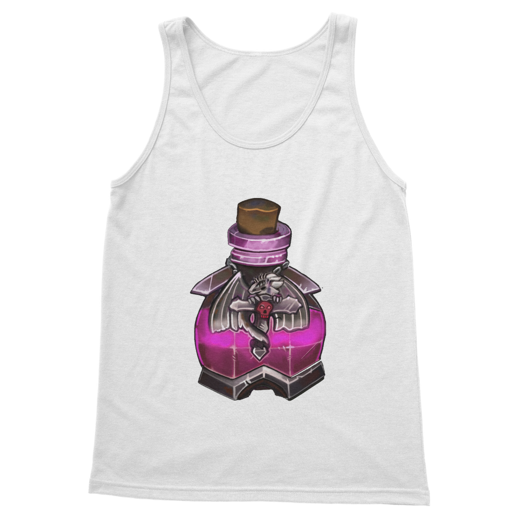 Dragon Potion Classic Adult Vest Top in various colors, showcasing its unisex design and high-quality fabric.