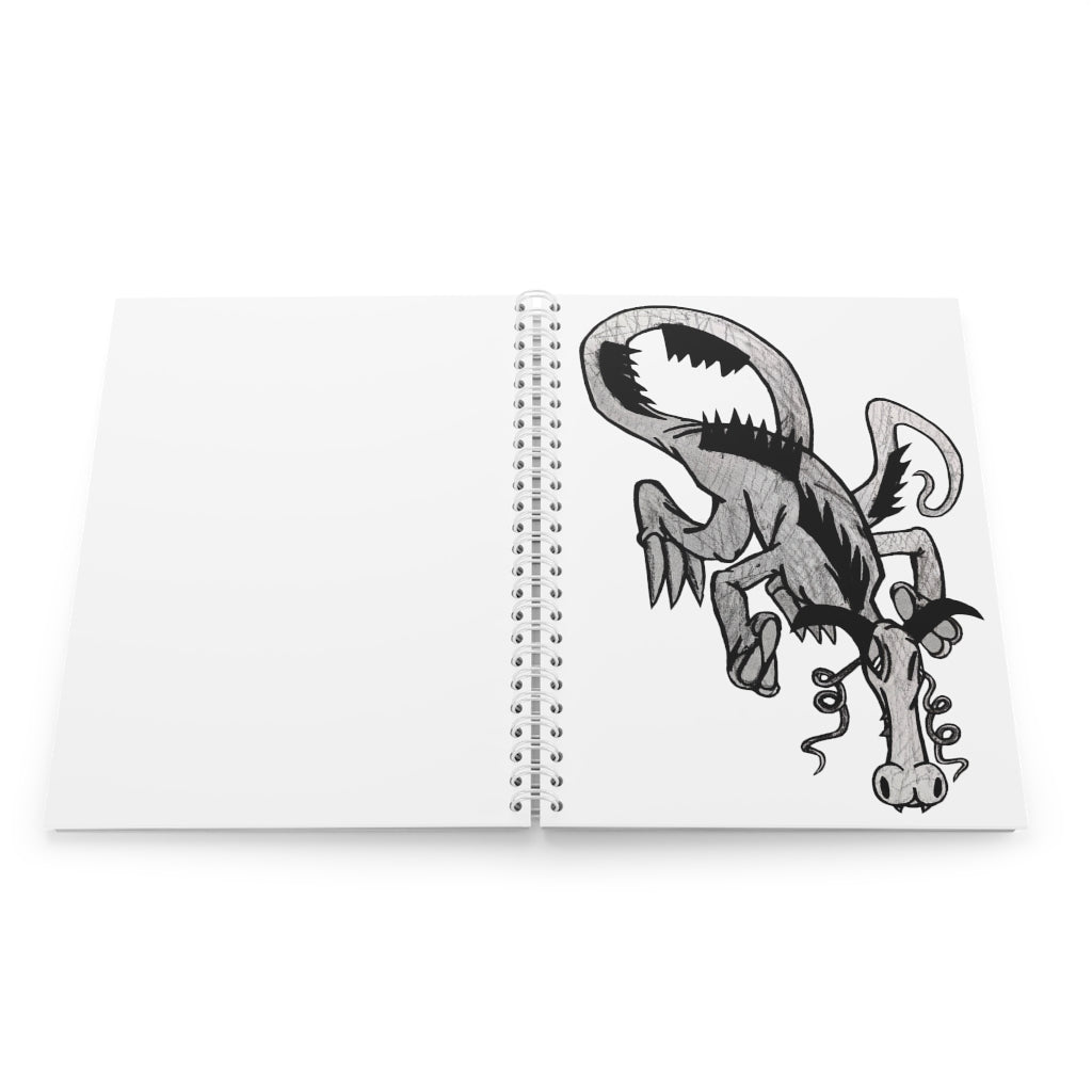 Dragon Spiral Notebook with customizable covers and wide-ruled pages, featuring a semi-gloss laminated finish.