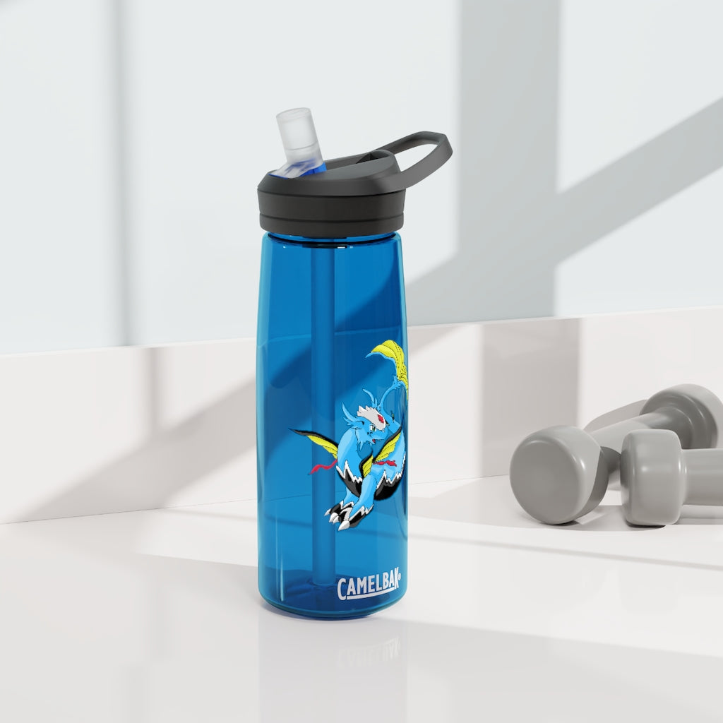 Dragonir CamelBak Eddy® Water Bottle in 20oz and 25oz sizes, showcasing its robust design and spill-proof biting valve.