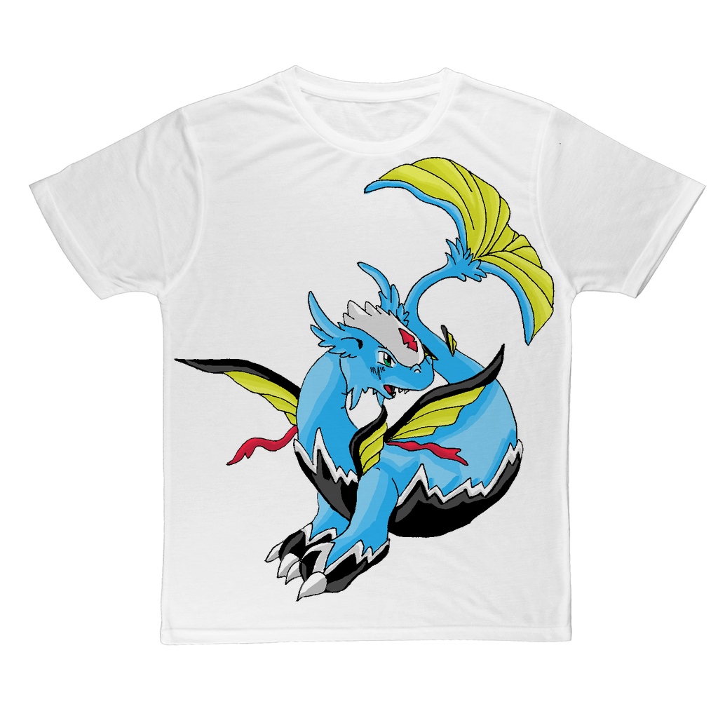 Dragonir Classic Sublimation Adult T-Shirt in various colors, showcasing its soft polyester fabric and vibrant print potential.