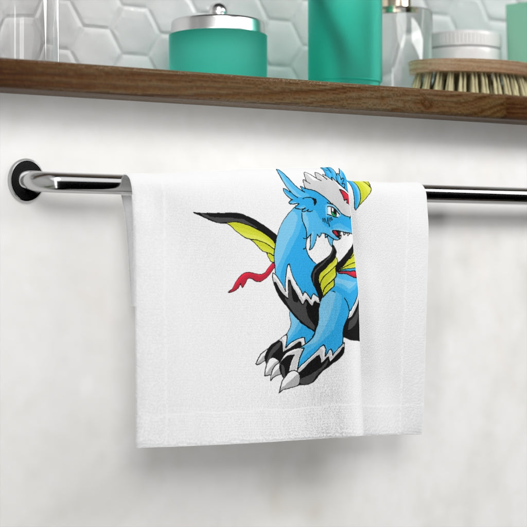 Dragonir Face Towel featuring a soft polyester front and absorbent cotton back, customizable with unique designs.