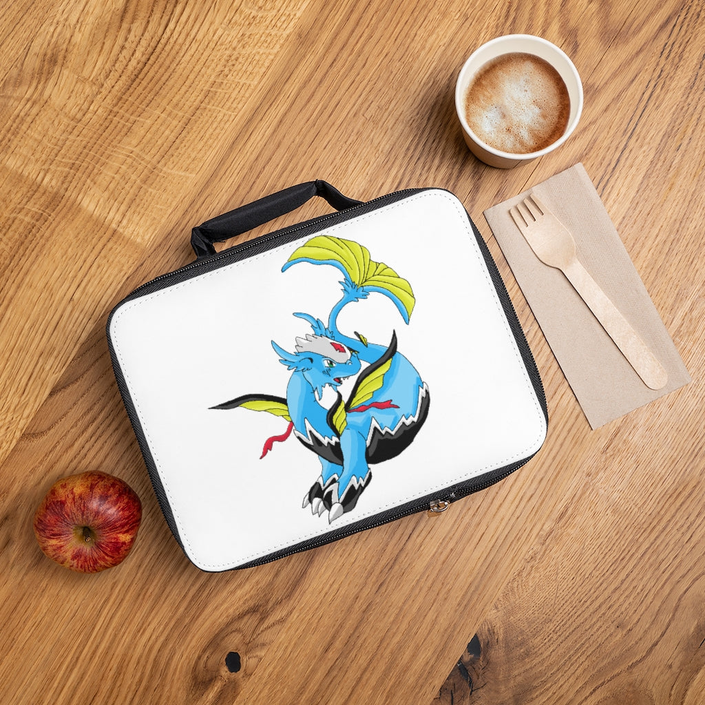 Dragonir Lunch Bag featuring a black base and customizable white area, perfect for adults and kids.