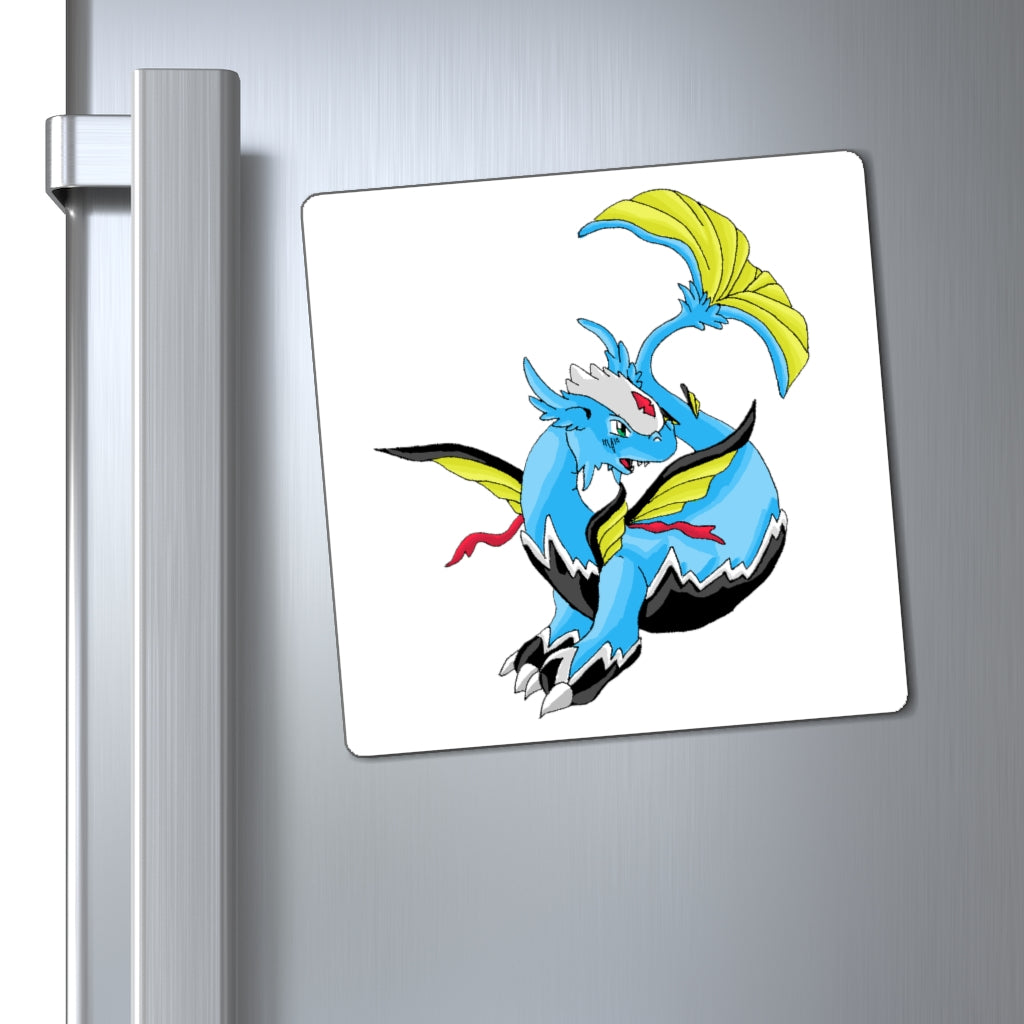 A set of Dragonir Magnets showcasing various sizes and a sleek black backing, ideal for displaying messages on metallic surfaces.