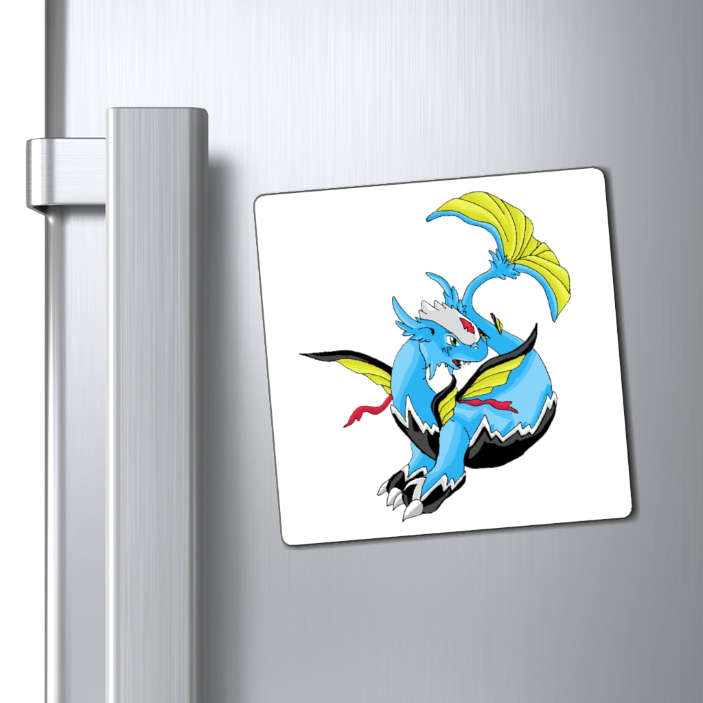 A set of Dragonir Magnets showcasing various sizes and a sleek black backing, ideal for displaying messages on metallic surfaces.