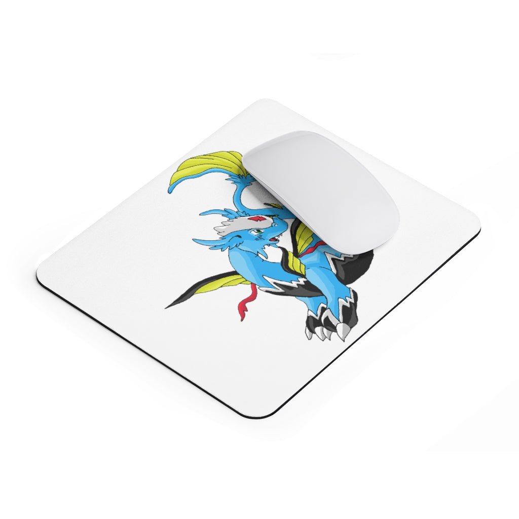 Dragonir Mouse Pad featuring a vibrant full print design on a smooth neoprene surface, ideal for gaming and office use.