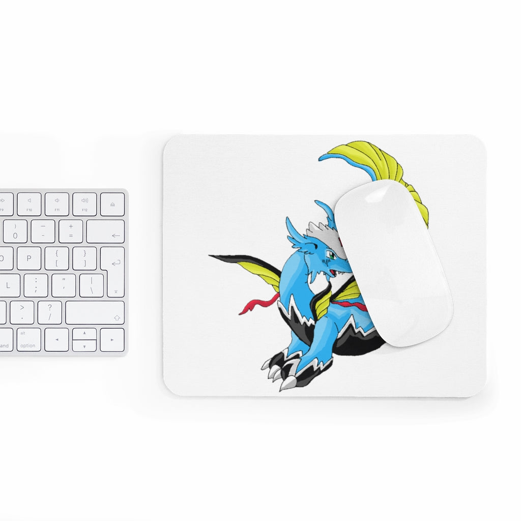 Dragonir Mouse Pad featuring a vibrant full print design on a smooth neoprene surface, ideal for gaming and office use.