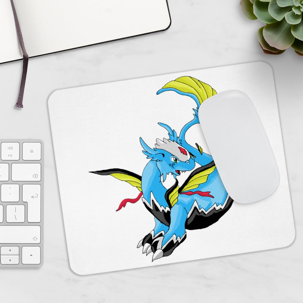 Dragonir Mouse Pad featuring a vibrant full print design on a smooth neoprene surface, ideal for gaming and office use.