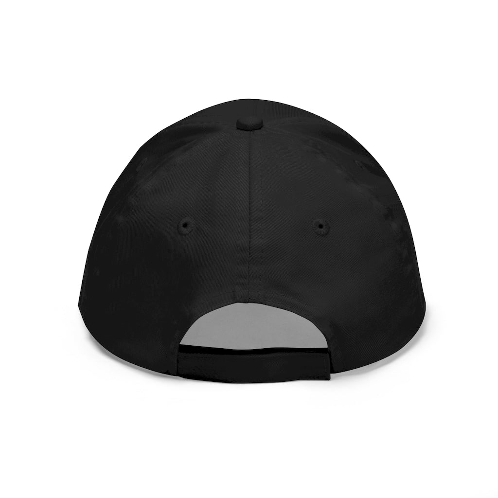 Dragonir Unisex Twill Hat in classic design, made from 100% cotton twill, featuring adjustable Velcro closure and 6-panel structure.