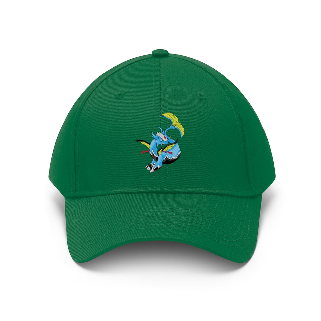 Dragonir Unisex Twill Hat in classic design, made from 100% cotton twill, featuring adjustable Velcro closure and 6-panel structure.