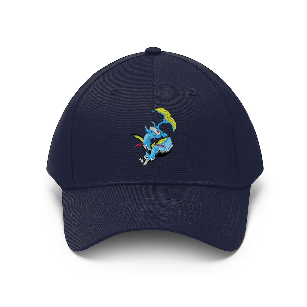 Dragonir Unisex Twill Hat in classic design, made from 100% cotton twill, featuring adjustable Velcro closure and 6-panel structure.