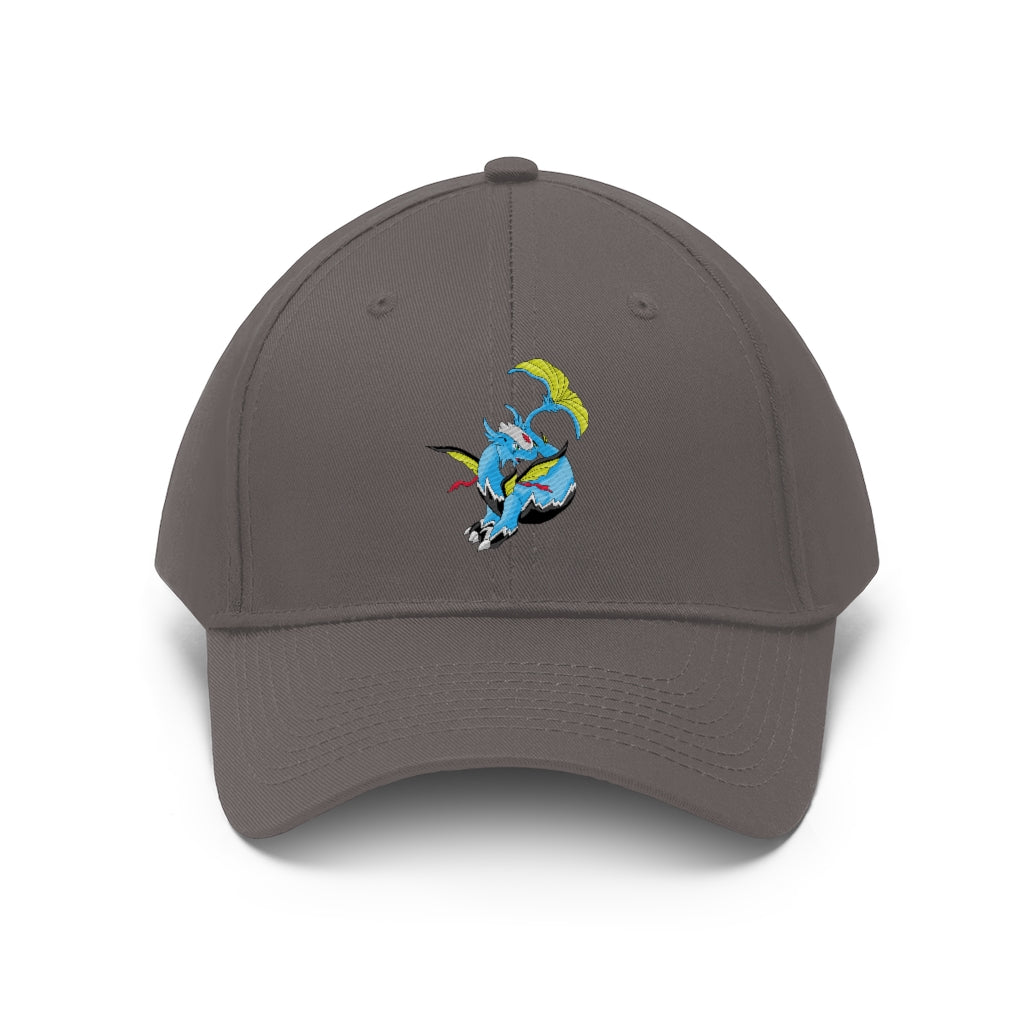 Dragonir Unisex Twill Hat in classic design, made from 100% cotton twill, featuring adjustable Velcro closure and 6-panel structure.