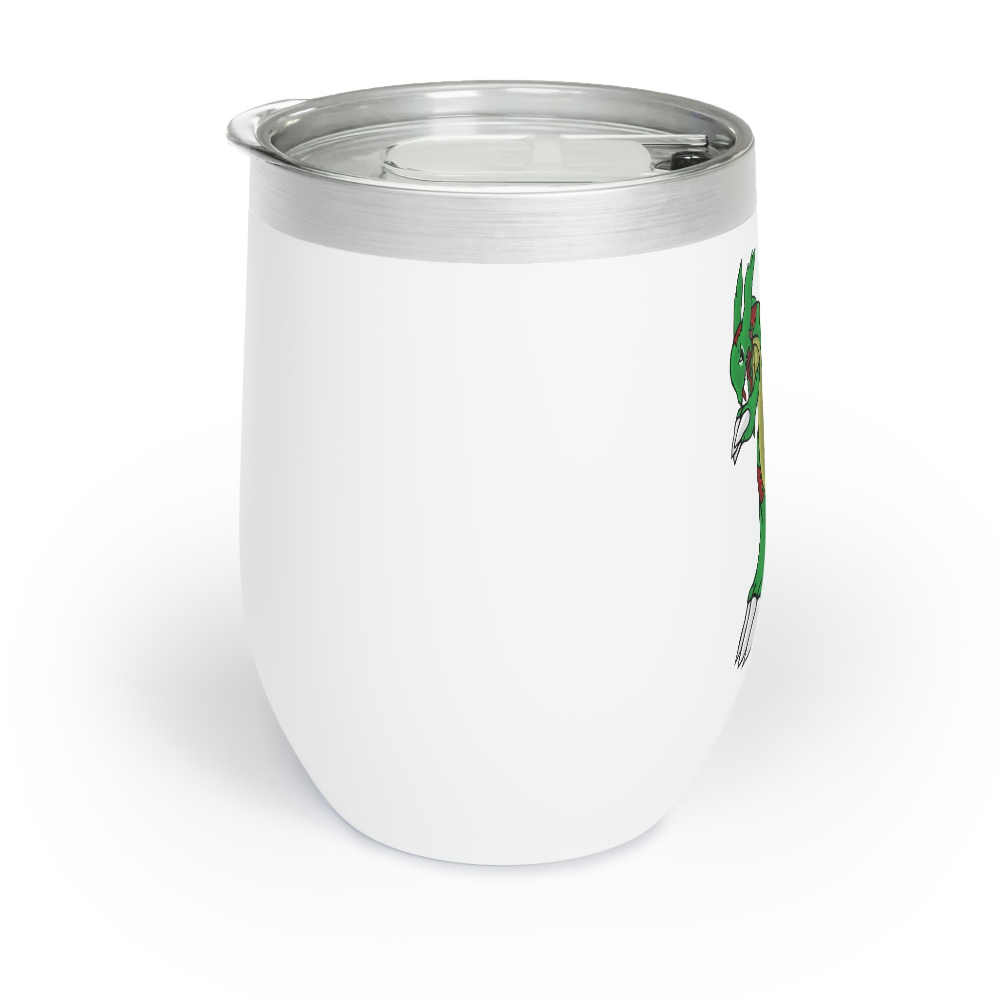 Draggor Chill Wine Tumbler in stainless steel with a customizable design, perfect for keeping beverages at the ideal temperature.