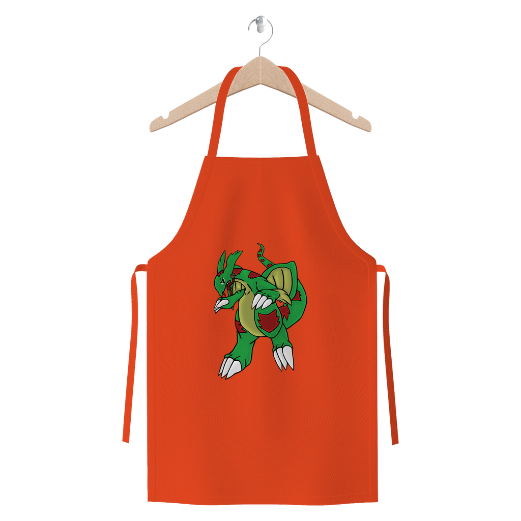 Draggor Premium Jersey Apron in various colors, showcasing heavyweight cotton twill fabric and self-fabric ties.