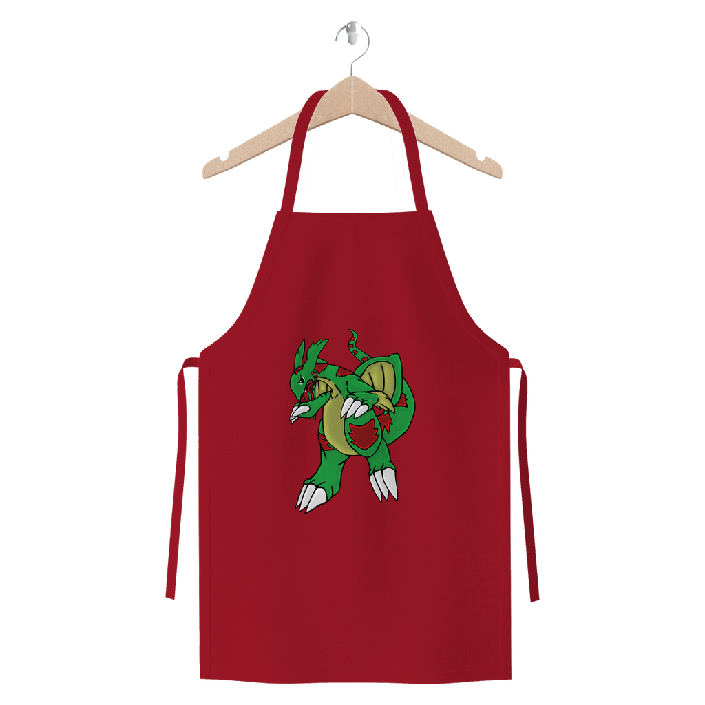 Draggor Premium Jersey Apron in various colors, showcasing heavyweight cotton twill fabric and self-fabric ties.