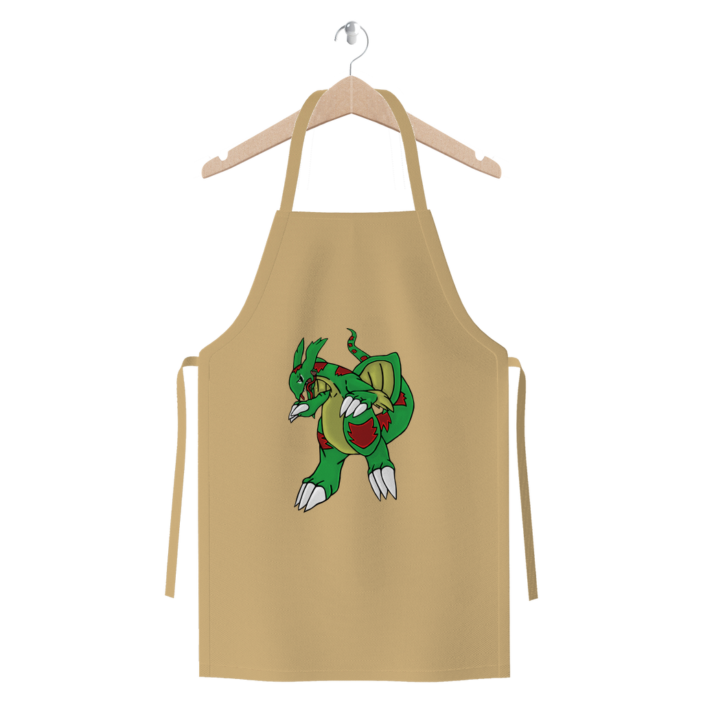 Draggor Premium Jersey Apron in various colors, showcasing heavyweight cotton twill fabric and self-fabric ties.